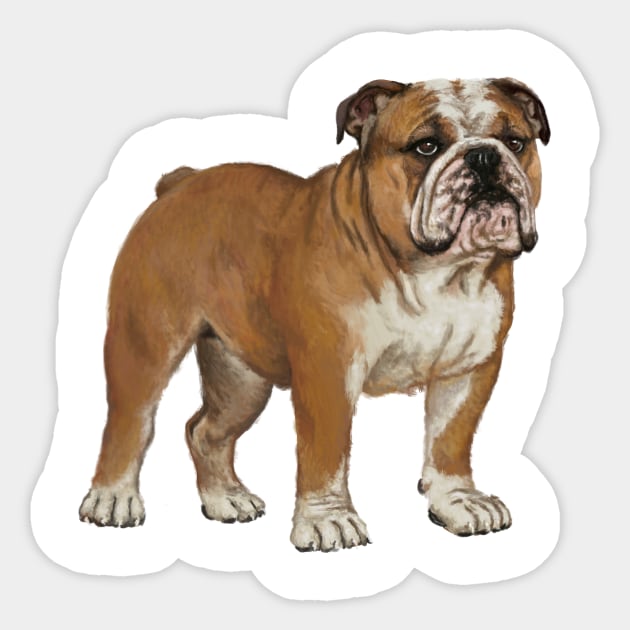 Bulldog Sticker by asteltainn